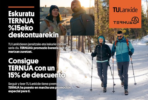 Consigue TERNUA con un 15% de descuento
