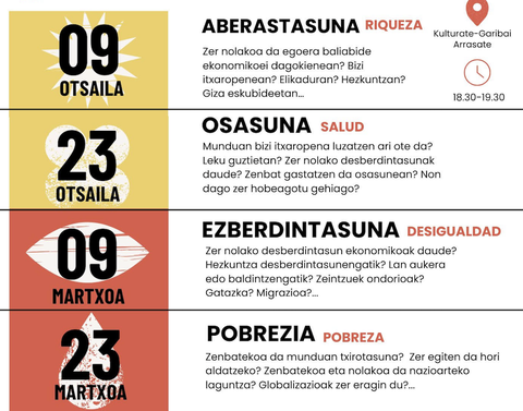 Mundua ulertu eta aldatzeko helburua duen lau saioko zikloa